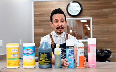 Limpieza y desinfección de la barbería