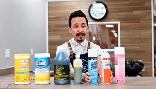 Limpieza y desinfección de la barbería